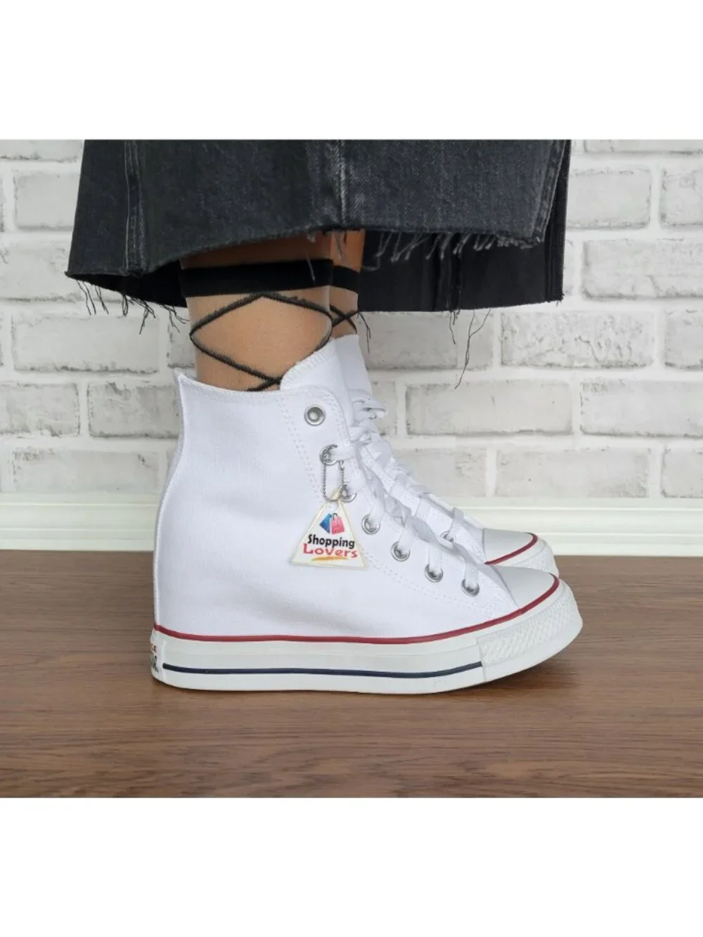 ⭐Converse Chuck Taylor Wedge Platform Sz 8.5 Womens Shoes Sneakers White A11908C - Picture 2 of 8